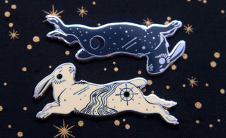 Celestial Rabbits Hard Enamel Pins