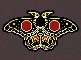 Gold Foil Mothman Moth Sticker