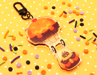 Pumpkin Balloon Acrylic Keychain