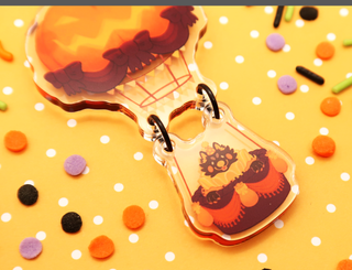 Pumpkin Balloon Acrylic Keychain