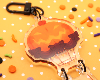 Pumpkin Balloon Acrylic Keychain